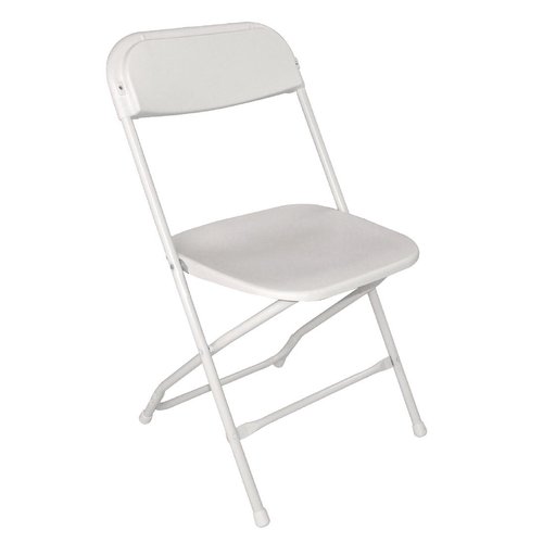 Bolero White Folding PP Chair (Pack of 10)
