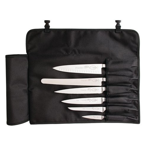 Dick Textile Roll Bag Black - to hold 6 Knives