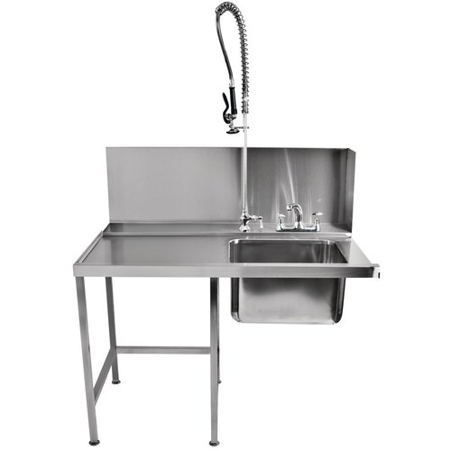 Classeq Pass Through Left Handed Dishwasher Tabling with Bowl & Pre Rinse - 1100mm long