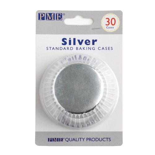 PME Cupcake Baking Cases  - Silver
