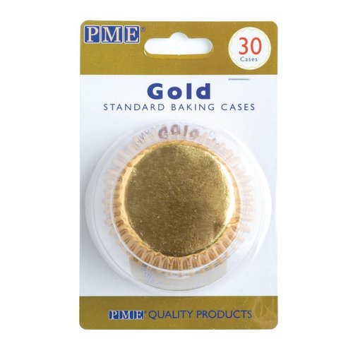 PME Cupcake Baking Cases  - Gold