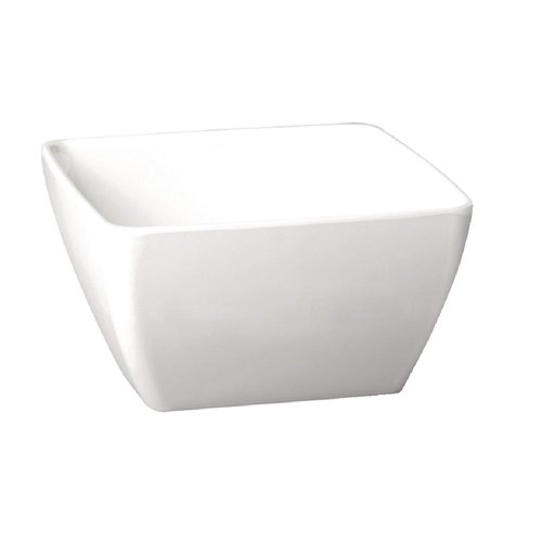APS Pure white melamine square bowl -  190x190