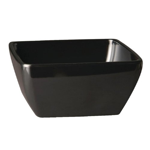 APS Pure black melamine square bowl - 190x190mm