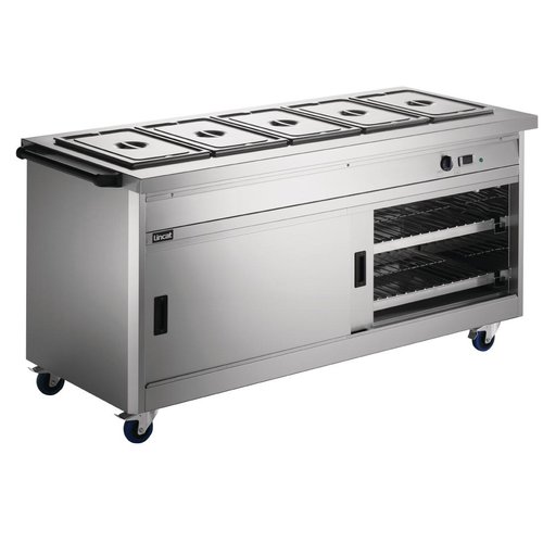 Lincat Panther P8B5 Mobile hot cupboard with bain marie top