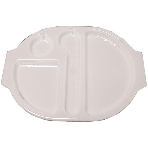 Kristallon Large Food Compartment Tray - White (Pack 10)