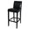 Bolero Faux Leather High Bar Stools with Back Rest - Black