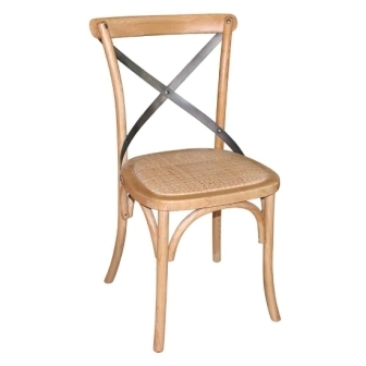 Bolero Wooden Dining Chairs with Backrest (Pack of 2)