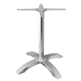 Bolero Brushed Aluminium 4 Leg Table Base