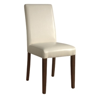 Bolero Faux Leather Dining Chairs - Cream (Pack of 2)