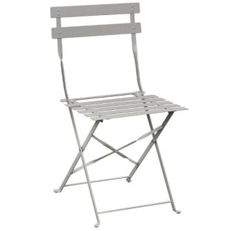 Bolero Pavement Style Steel Chairs - Grey (Pack 2)