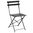 Bolero Pavement Style Steel Chairs - Black (Pack 2)