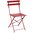 Bolero Pavement Style Steel Chairs - Red (Pack 2)