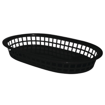 PP Food Basket Black - 275x175mm (Pack 6)