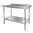 Vogue Stainless Steel Wall Bench (Upstand to Rear) - 600mm x 700mm x 900mm