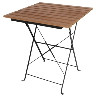 Bolero Faux Wood Courtyard Square Table - 595mm