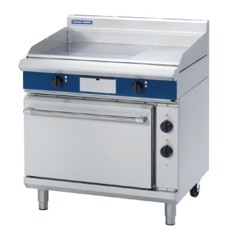Blue Seal Evolution EPE506 Electric Chrome 1/3 Ribbed Griddle Static Oven - 900mm