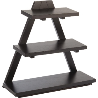 APS Triangle Wooden Buffet Stand Black - 530(w)x210(d)x500(h)mm