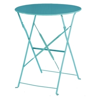 Bolero Seaside Blue Pavement Style Steel Table - 600mm Round