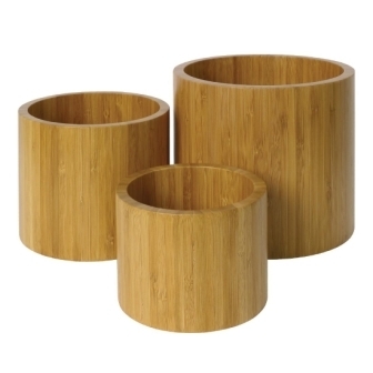 Olympia Bamboo Display Bowls/Riser Set (Set 3)