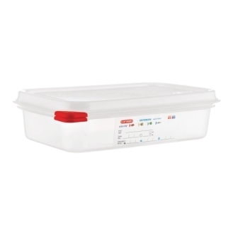 Araven PP 1/4GN Food Container with Lid - 1.8Ltr/65mm (H) (Pack 4)