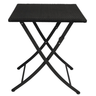 Bolero PE Wicker Folding 600mm Square Table