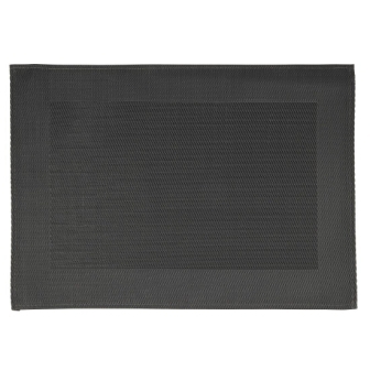 APS PVC Placemat Fine Band Frame Black - 450x330mm (Pack 6)