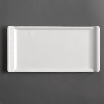 Kristallon Melamine Platter White - 300x150x25mm