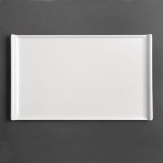 Kristallon Melamine Platter White - 300x250x25mm
