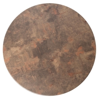 Werzalit Round 700mm Table Top - Rust Brown