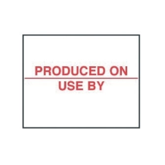 Produced On/Use by Labels - 20x16mm [Pack 14000]