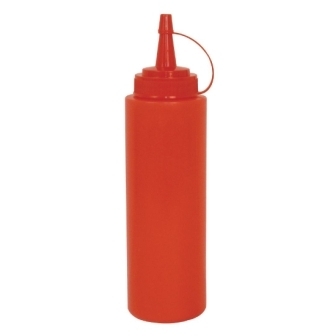 Vogue Red Squeeze Bottle - 8oz