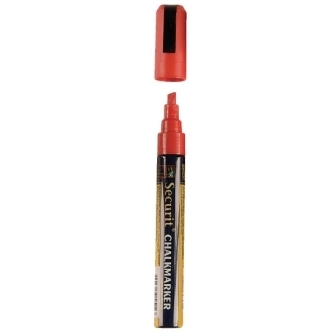 Securit Narrow Chisel Point Marker Red - 2x6mm