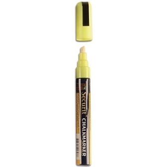 Securit Narrow Chisel Point Marker Yellow - 2x6mm