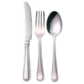 Bead Cutlery Sample Set 18/0 [Table Knife, Table Fork, Desert Spoon]