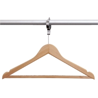 Wooden Hanger with Security Collar [Pack 10]