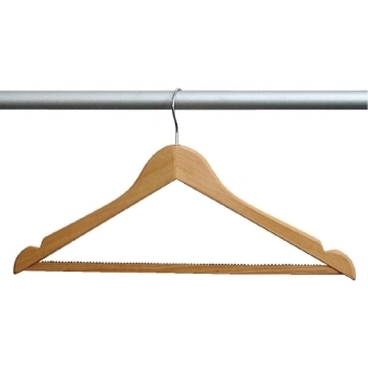 Wooden Hanger with Standard Hook [Pack 10]