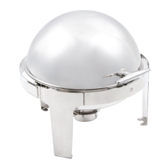 Paris Deluxe Round Roll Top Chafer Set - 6Ltr