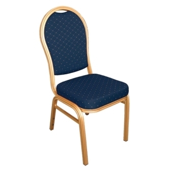 Bolero Aluminium Arched Back Banquet Chairs - Blue [Pack 4]