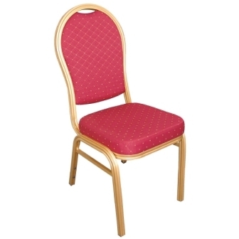 Bolero Aluminium Arched Back Banquet Chairs - Red [Pack 4]