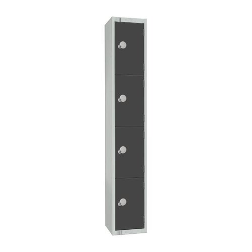 450mm Deep 4 Door Locker - Graphite Grey