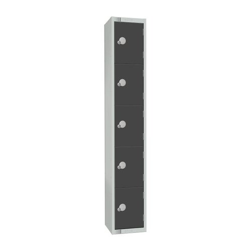 450mm Deep 5 Door Locker - Graphite Grey