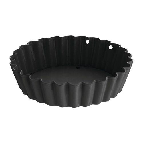 Vogue Non Stick Loose Base Mini Fluted - 120mm  (Pack 3)