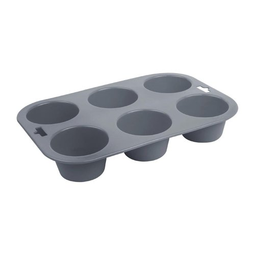 Vogue Flexible Silicone Muffin Pan - Six Hole