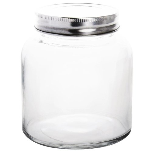 Vogue Glass Jar with St/St Lid - 84(dia)x100(h)mm / 330ml (Box 6)