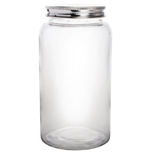 Vogue Glass Jar with St/St Lid - 90(dia)x170(h)mm / 800ml (Box 6)