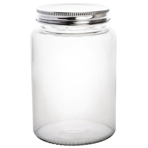 Vogue Glass Jar with St/St Lid - 86(dia)x130(h)mm / 550ml (Box 6)