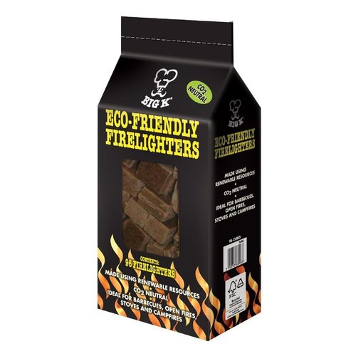 Big K Eco-Friendly Firelighters 100% Recycled (Pack 96)