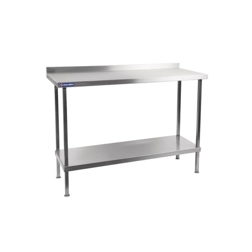 Holmes St/St Wall Table with upstand (Welded) - 600mm x 700mm x 900mm
