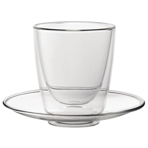 Double Walled Cappuccino Glass & Saucer - 220ml (Box 6)