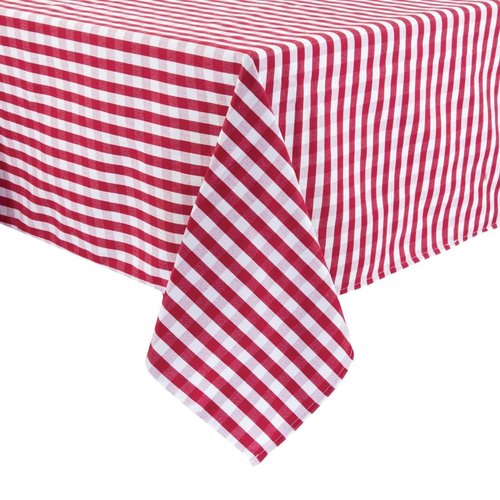 Comfort Gingham Tablecloth Red/White Polyester - 178x178cm